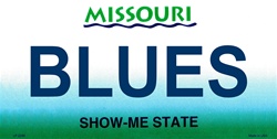 LP-2289 Missouri State Background License Plates- Blues