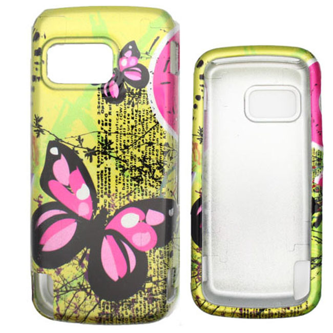 Soul Wireless NK5230SC0113 Nokia 5230 Nuron Yellow Butterfly Snap On Protective Case Cover Soul Wireless NK5230SC0113 Nokia 5230 Nuron Yellow Butterfly Snap On Protective Case Cover