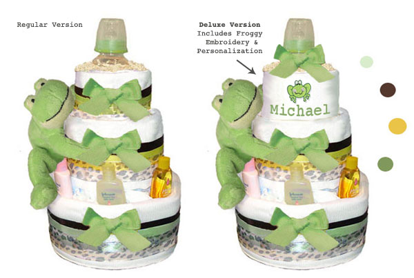 Tumbleweed Babies 1040013 Froggy Diaper Cake 3 Tier