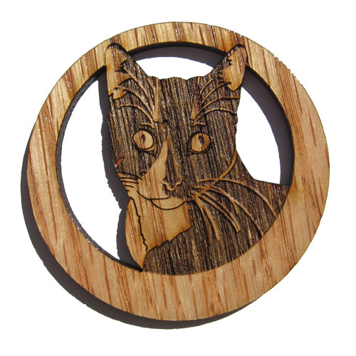 apos;Camic designs CAT006M6 LaserEtched Tuxedo Cat Magnets Set of 6