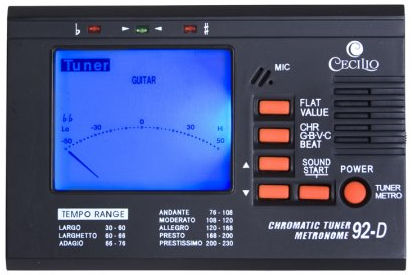Cecilio 92D ChromaticString Tuner with Metronome