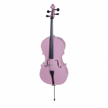 Cecilio CCOPINK Student Cello Outfit in Pink Metallic Varnish