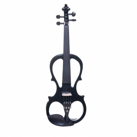 Cecilio CEVN1BK Black Metallic Electric Silent Violin in Style 1