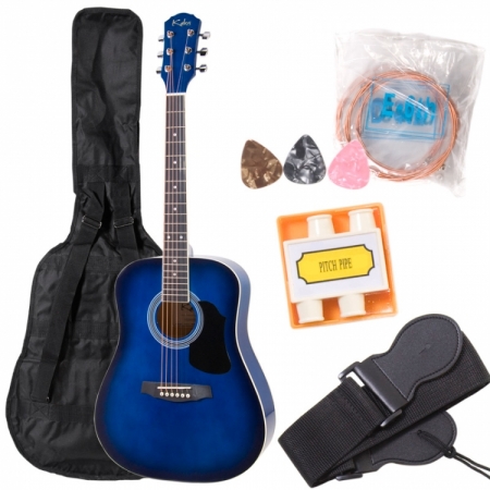 Cecilio DGP38BB Classic Dreadnought Blue Guitar Pack
