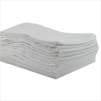 S Elr-0209 12-pack Kiddie Kot Sheets - White- Set Of 12