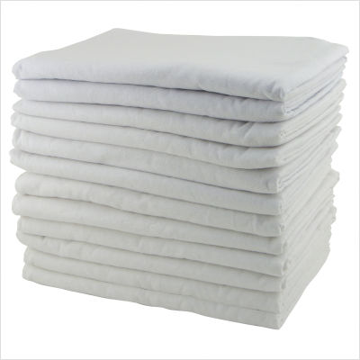 S Elr-0213 12-pack Kiddie Cot Blankets - White- Set Of 12