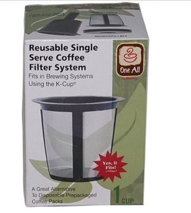One All Rk101 Reusable Single Serve Coffee Filter System For K-cups Systems