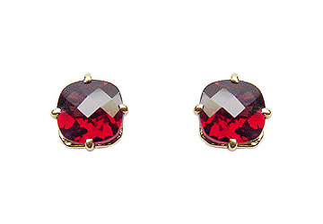 FineJewelryVault ZT217LG107 Garnet Earrings : 14K Yellow Gold 1.50 CT TGW