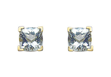 FineJewelryVault ZT219Q107 Aquamarine Earrings : 14K Yellow Gold 1.25 CT TGW