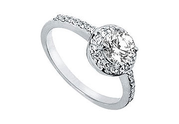 FineJewelryVault UBJ6516PTD101 Diamond Engagement Ring: Platinum 1.00 CT Diamonds Size: 7 platinum diamond engagement ring
