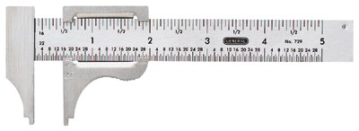General Tools 318-729 Pocket Caliper 0-4 Inchrange Stainless 16th 32n