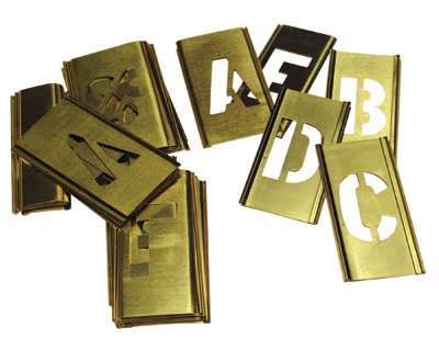 C.h. Hanson 337-10033 Brass Stencil Letter Set
