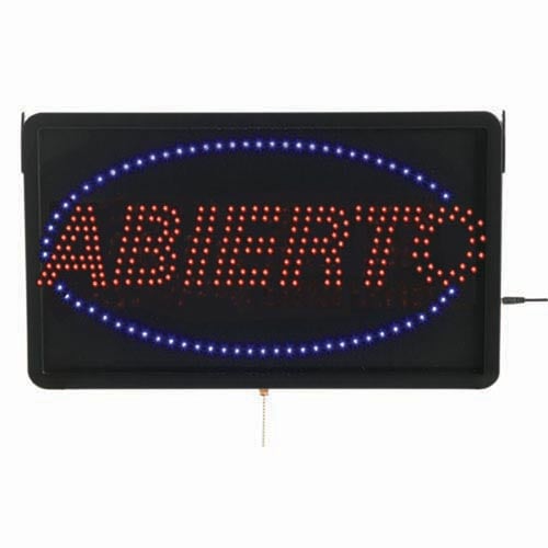 Aarco Products Abi08l Large Spanish Led Sign Abierto Open