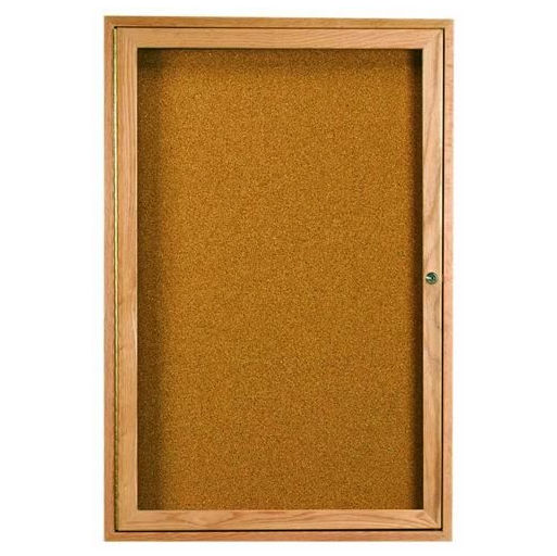 UPC 769593000018 product image for 1-DoorEnclosed Bulletin Board - Cherry | upcitemdb.com