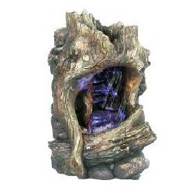 Alpine WIN328 Tree Trunk I Tabletop Fountain with LED light