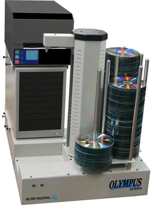 All Pro Solutions Olympus 4P Standalone Networked Automated CD-DVD Publisher - Built-In PC - 4 Drives - Pro IV Thermal Printer - 630 Capacity