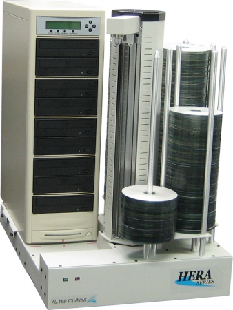 All Pro Solutions Hera 9 LS Standalone Automated CD-DVD Duplicator - 9 LightScribe Drives - 900 Capacity