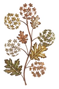 Benzara 13693 Flower For Your Home Metal Wall Art Decor Sculpture