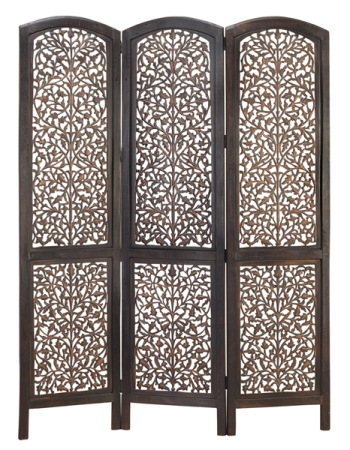 Benzara 32691 Masterpiece Wood Room Divider Screen 3 Panel New