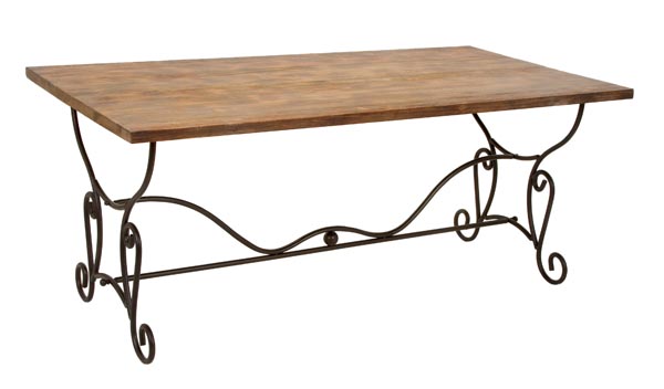 Benzara 74984 Arizona Wood And Metal Outdoor Patio Garden Table