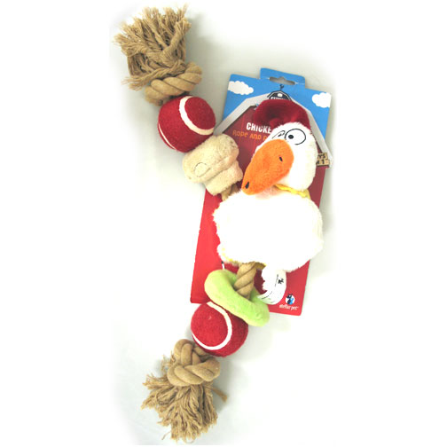R2p Pet 069398 Rope and Plush Kabob Chicken