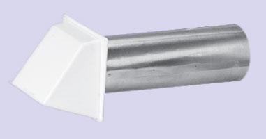 Builder's Best Inc. 110113 4 Inch Dryer Vent Through-the-wall Vent Hood Iwth 10.5 Inch Rigid Aluminum Pipe
