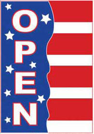 Toland 121610 Patriotic Open Standard Applique Flag
