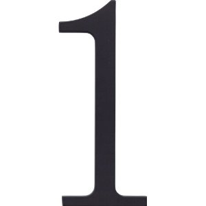 Atlas TRN1BL House Numbers Black 6 In The Traditionalist NO.1