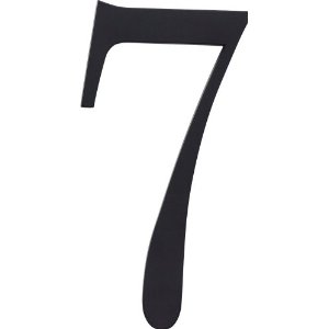 Atlas TRN7BL House Numbers Black 6 In The Traditionalist NO.7