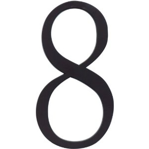 Atlas TRN8BL House Numbers Black 6 In The Traditionalist NO.8