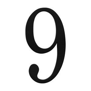 Atlas TRN9BL House Numbers Black 6 In The Traditionalist NO.9