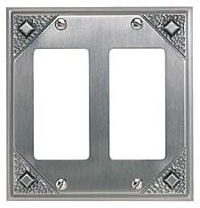 Atlas MDRP Switchplates Pewter 4.5 In Craftsman Double Rocker