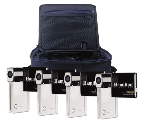Hamilton Electronics HDV5200-4 HD Camcorder Explorer Kit with 4 Cameras- Software and Case