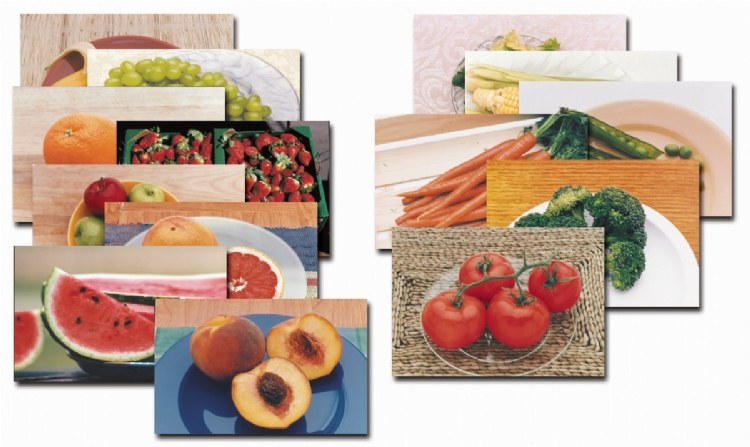Slm153 Fruits & Vegetables Posters Set