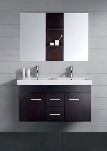 VIRTU USA UM3067 48 in. Opal Bath Vanity in Espresso