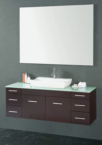 VIRTU USA UM3083 55 in. Biagio Bath Vanity in Espresso