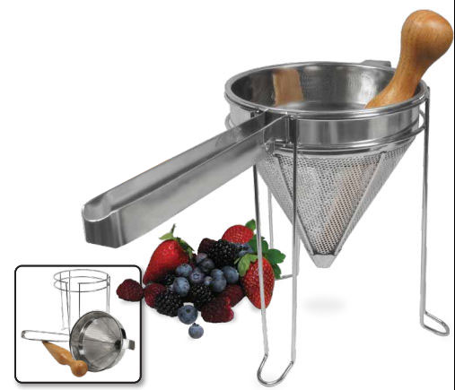 83-3030-w Stainless Steel Cone Strainer & Pestle Set