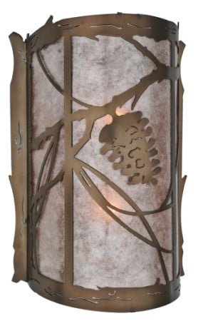 108002 10 In. W Whispering Pines Wall Sconce