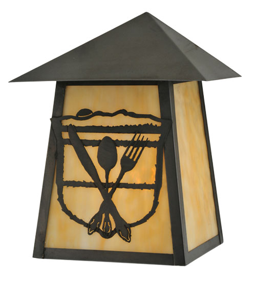 116862 9 In. W Lake Clear Lodge Silverware Wall Sconce
