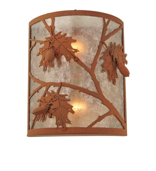 110931 10 In. W Oak Leaf And Acorn Wall Sconce