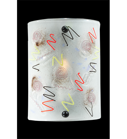 109966 8 In. W Supernova Fused Glass Wall Sconce