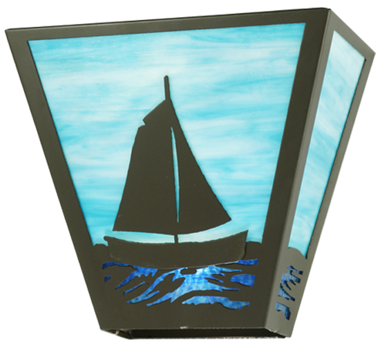 112919 13 In. W Sailboat Wall Sconce
