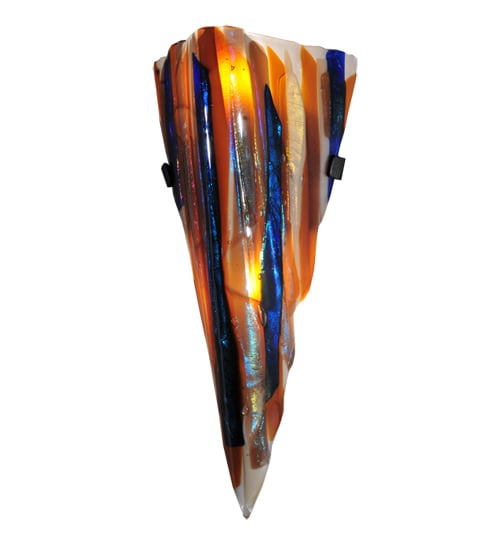 108108 8 In. W Oceano Fused Glass Wall Sconce