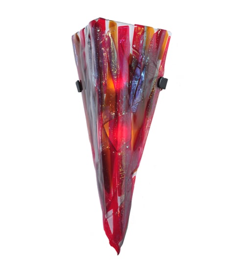 108291 8 In. W Lava Fused Glass Wall Sconce
