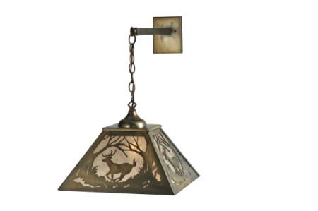 110131 15.5 In. W Deer At Dawn 1-light Wall Sconce