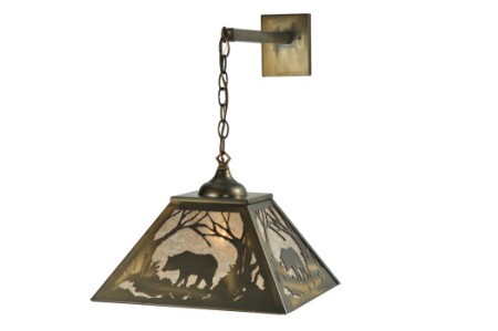 110133 15.5 In. W Bear At Dawn 1-light Wall Sconce