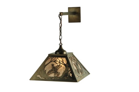 110134 15.5 In. W Ruffed Grouse 1-light Wall Sconce
