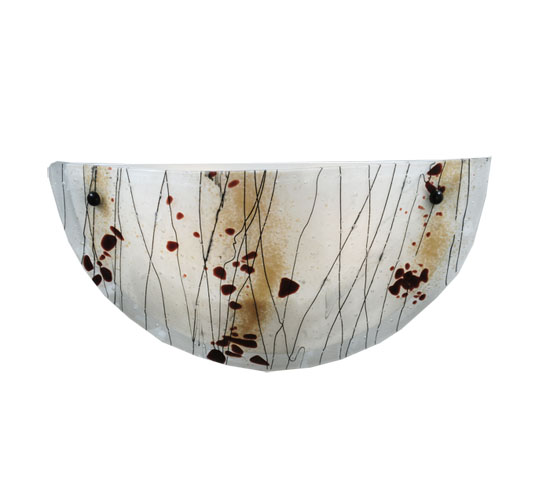 109614 18 In. W Ramoscelli Fused Glass Wall Sconce