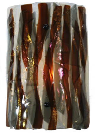 111928 8 In. W Marina Fused Glass Wall Sconce