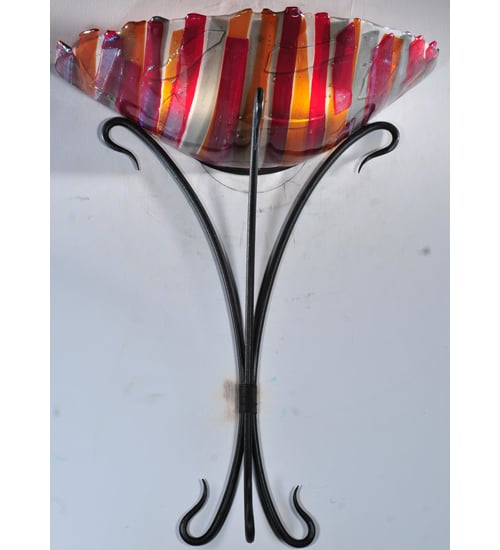 108428 18 In. W Lava Fused Glass Wall Sconce